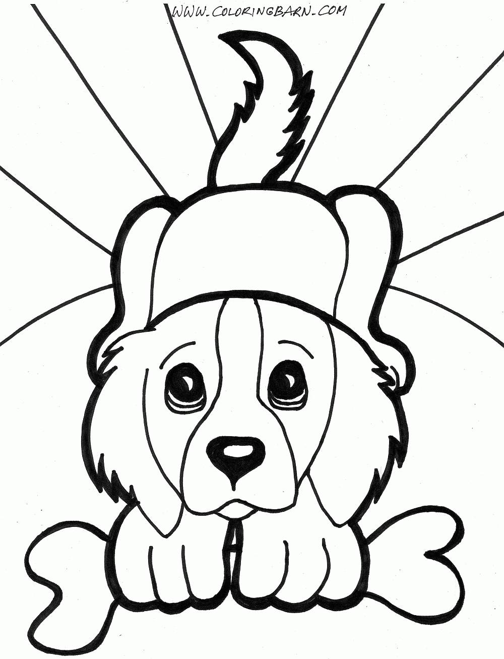 Puppy Coloring Sheet #5562