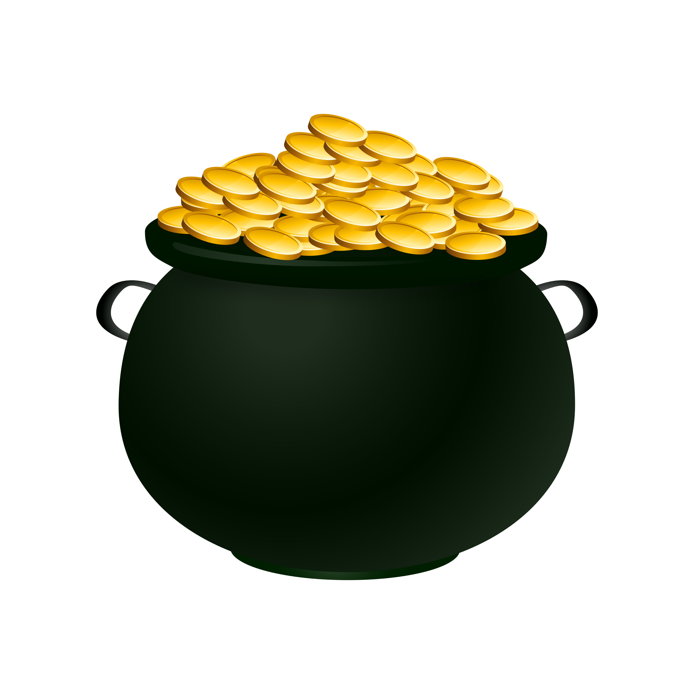 Pot of gold coin clipart free