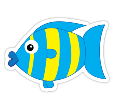 Cute fish" Stickers by at0mik | Redbubble