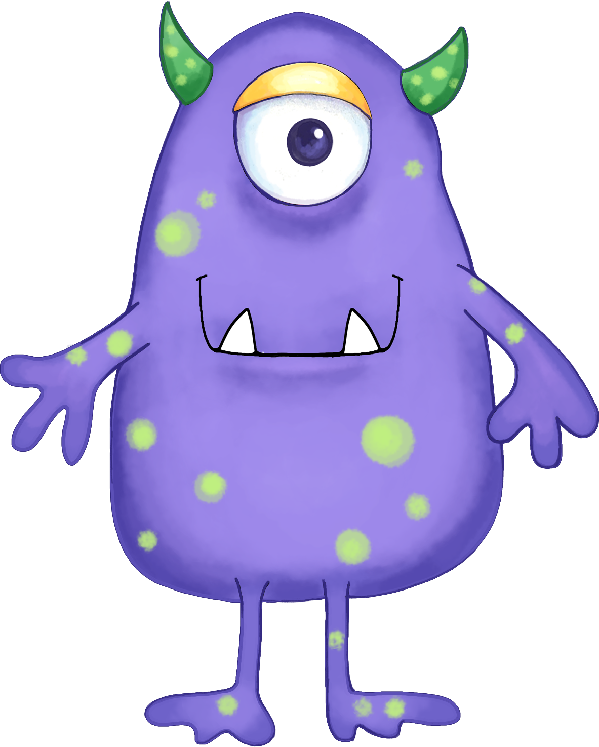 Purple number two clipart polka dot with eyes - ClipartFox