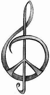 Treble Clef Peace Sign Tattoo - ClipArt Best