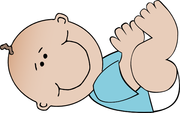 Baby Boy Lying Down clip art - vector clip art online, royalty ...