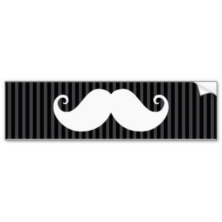 Hipster Moustache Bumper Stickers, Hipster Moustache Car Decals