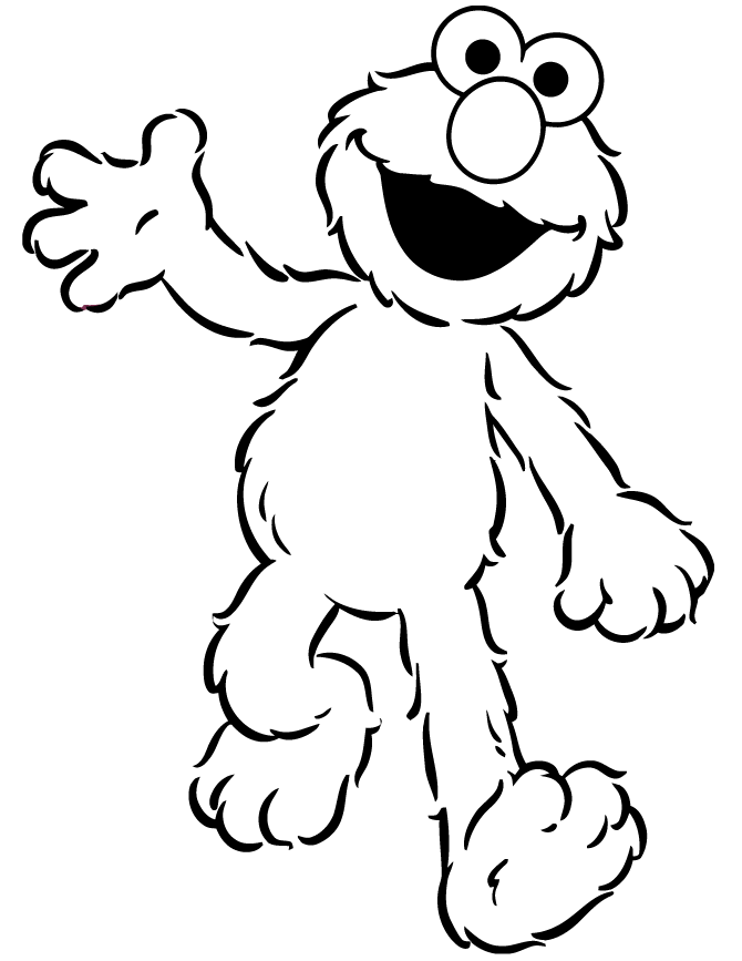 Elmo Walking Coloring Page | Free Printable Coloring Pages