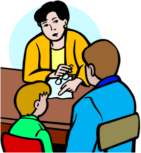 Parent teacher student clipart