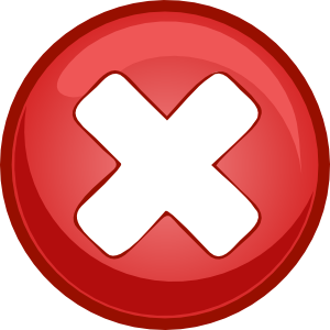 X Sign Clipart