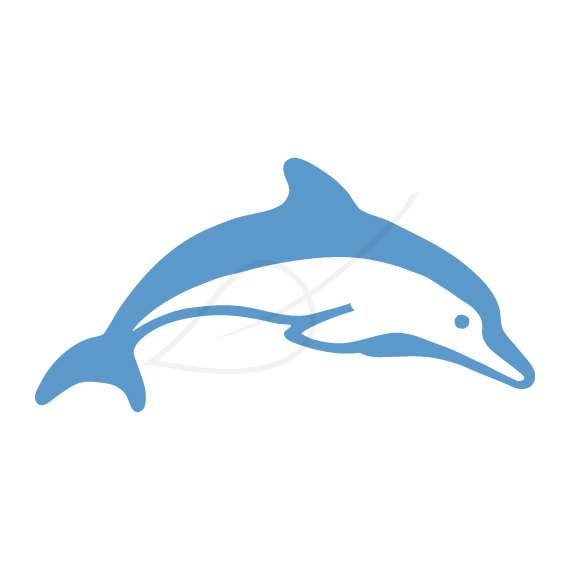 Dolphin doing art clipart