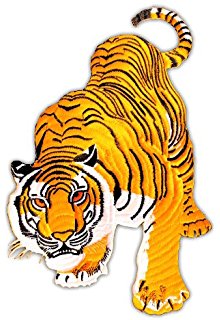 Amazon.com: Large Orange Tiger Back Patch - By Ivamis Trading ...