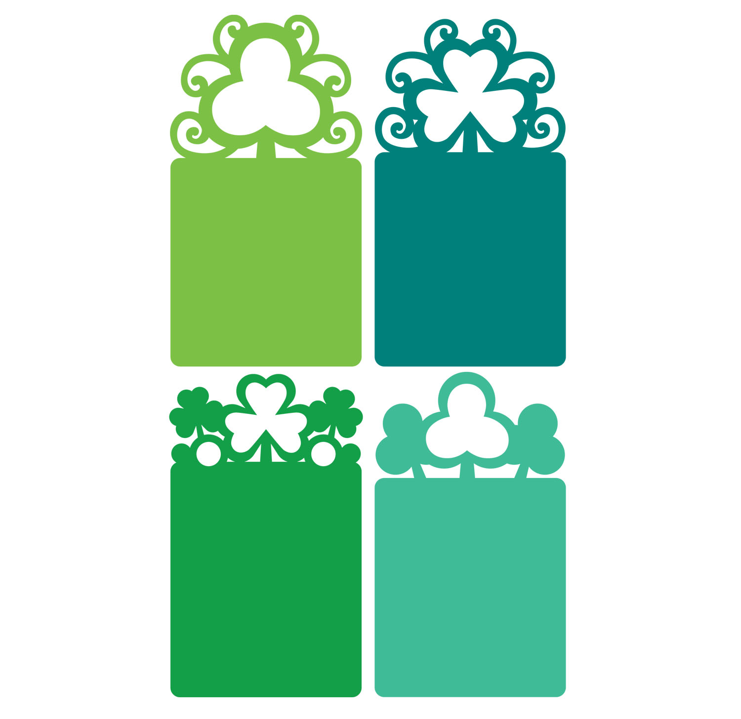 SVG cut 18665 | Digital Cutting File | Shamrock Tags Set by ...