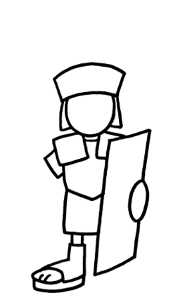 How To Draw A Roman Soldier Clipart - Free to use Clip Art Resource