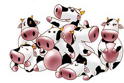 cartoon dairy cows | W-T-W