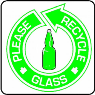 Barco Products Recycling Signs Please Recycle Glass Sign
