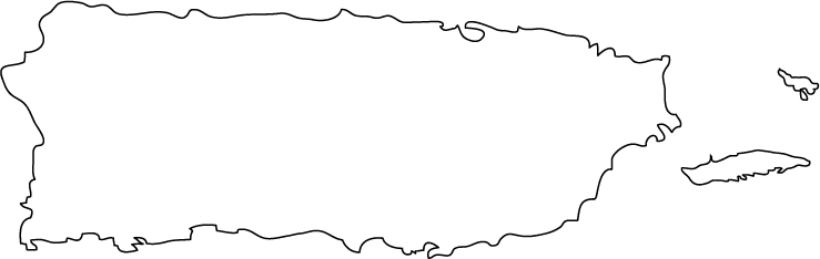 Puerto Rico outline map