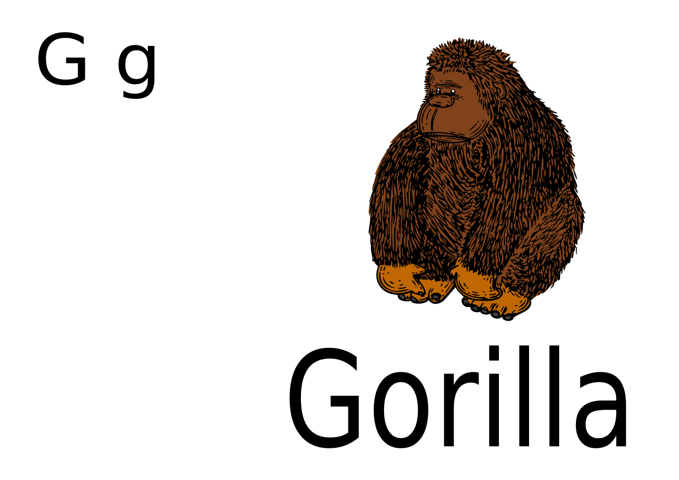 Clip Art: g for Gorilla Scalable Vector Graphics ...