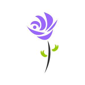 Flower Clipart - Purple Depressed Rose with Black Background ...