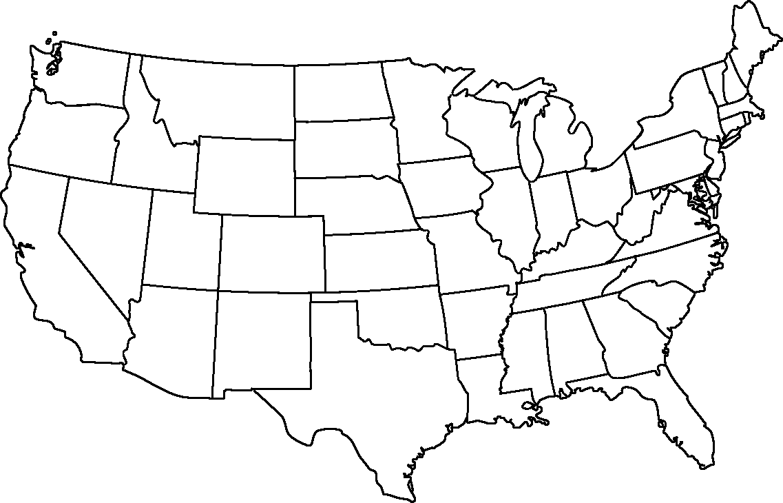 Pix For > Blank Us Map Png