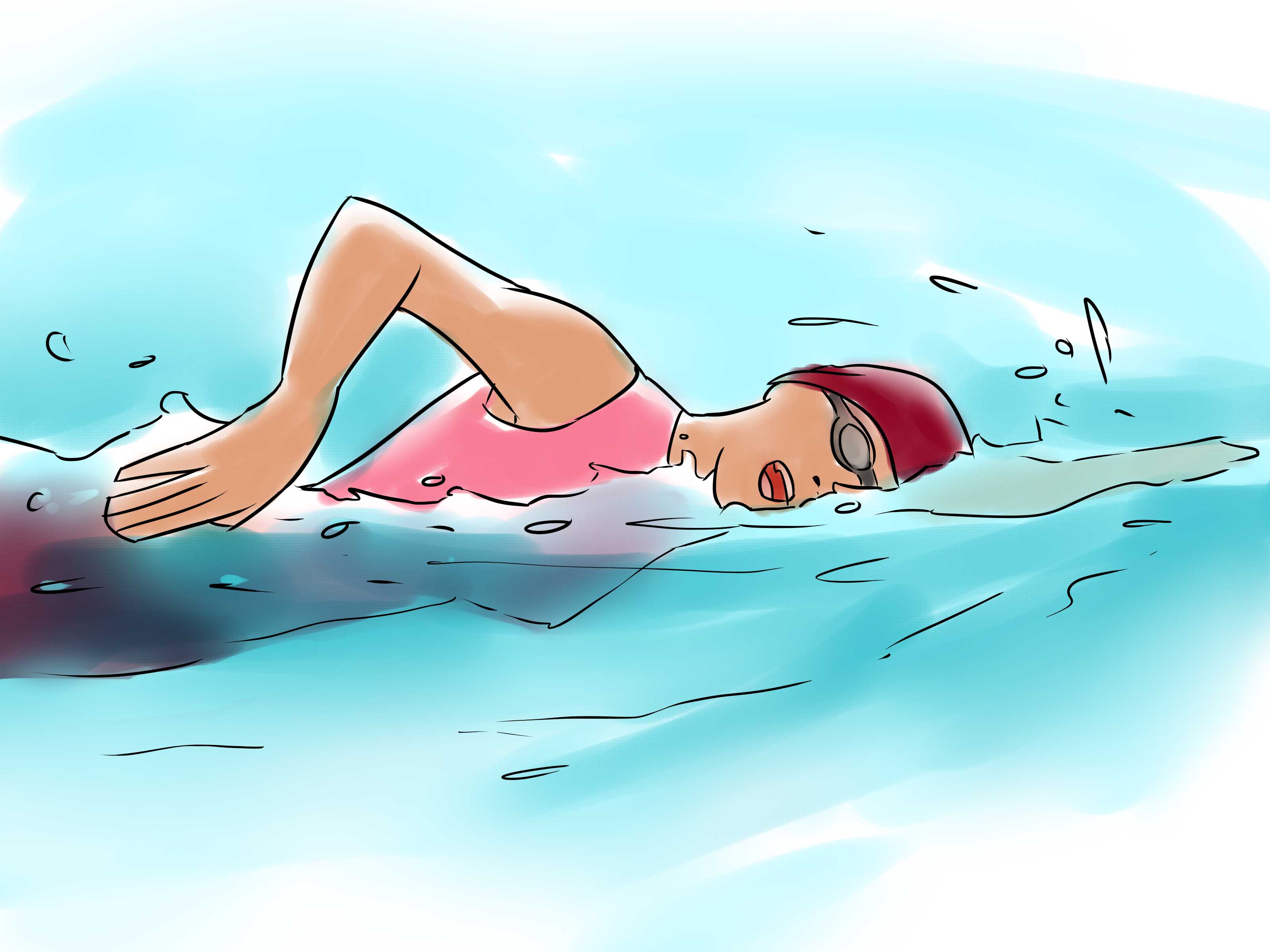 Cartoon Girl Swimming - ClipArt Best