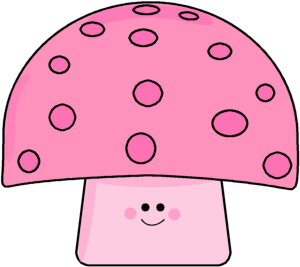 Pink Polka Dot Mushroom Clip Art - Pink Polka Dot Mushroom Image