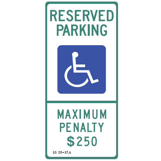 Disabled State Sign – Reserved Parking Only- North Carolina Signs ...