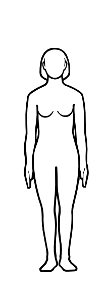 Female body outline clipart