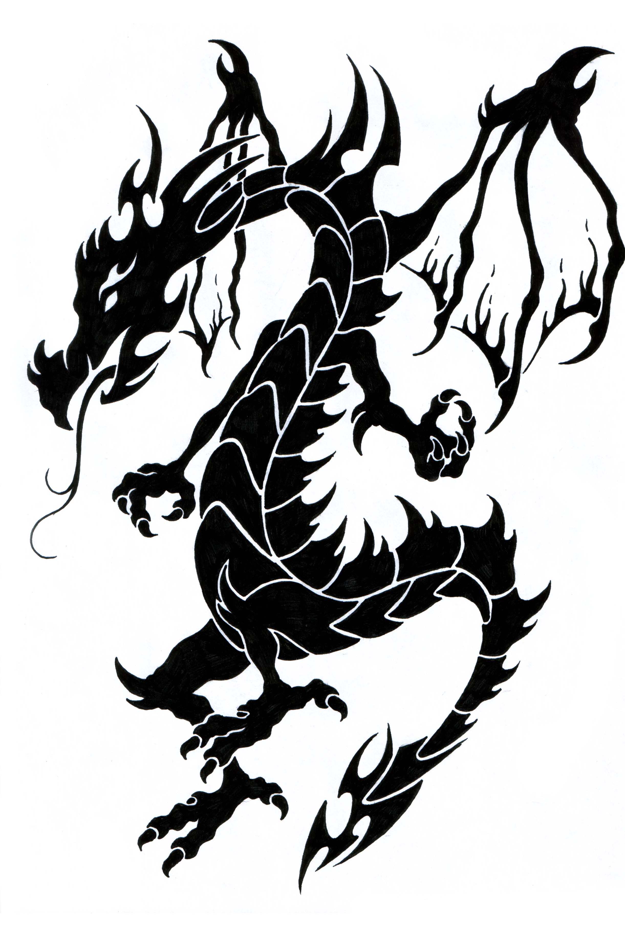 Dragon Drawings Black And White ClipArt Best ClipArt Best