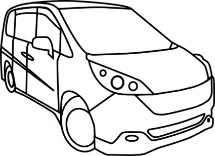 Car Outline Clip Art Clip art. - Free Clipart Images