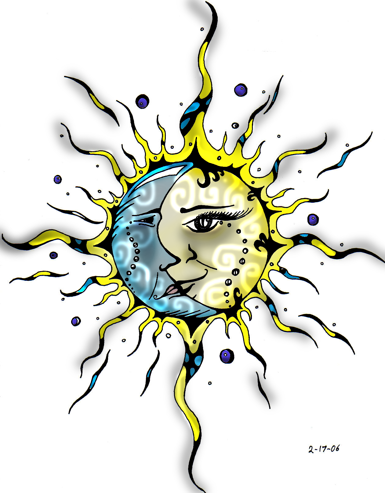 DeviantArt: More Like sun moon tattoo by faerone