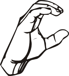 Sign Language C clip art Free Vector / 4Vector