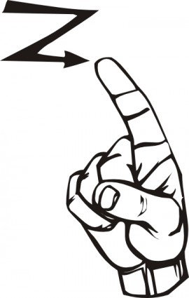 Sign Language Z clip art Vector clip art - Free vector for free ...