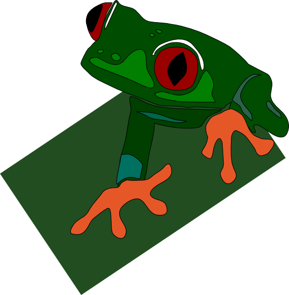 Red-eye Frog clip art Free Vector