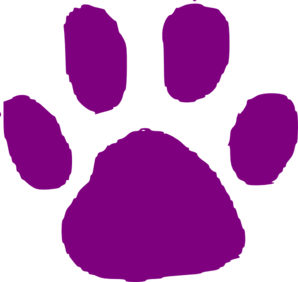 Purple Animal Footprint Clip Art - vector clip art ...