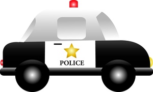 Police Clipart Image - Police car with sherrif's star on the door