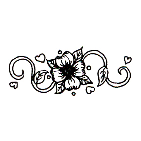 floral rubber stamps party supplies - discontinued flower border ...