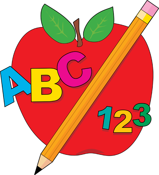 Abc Apple And Pencil Clipart Best Clipart Best
