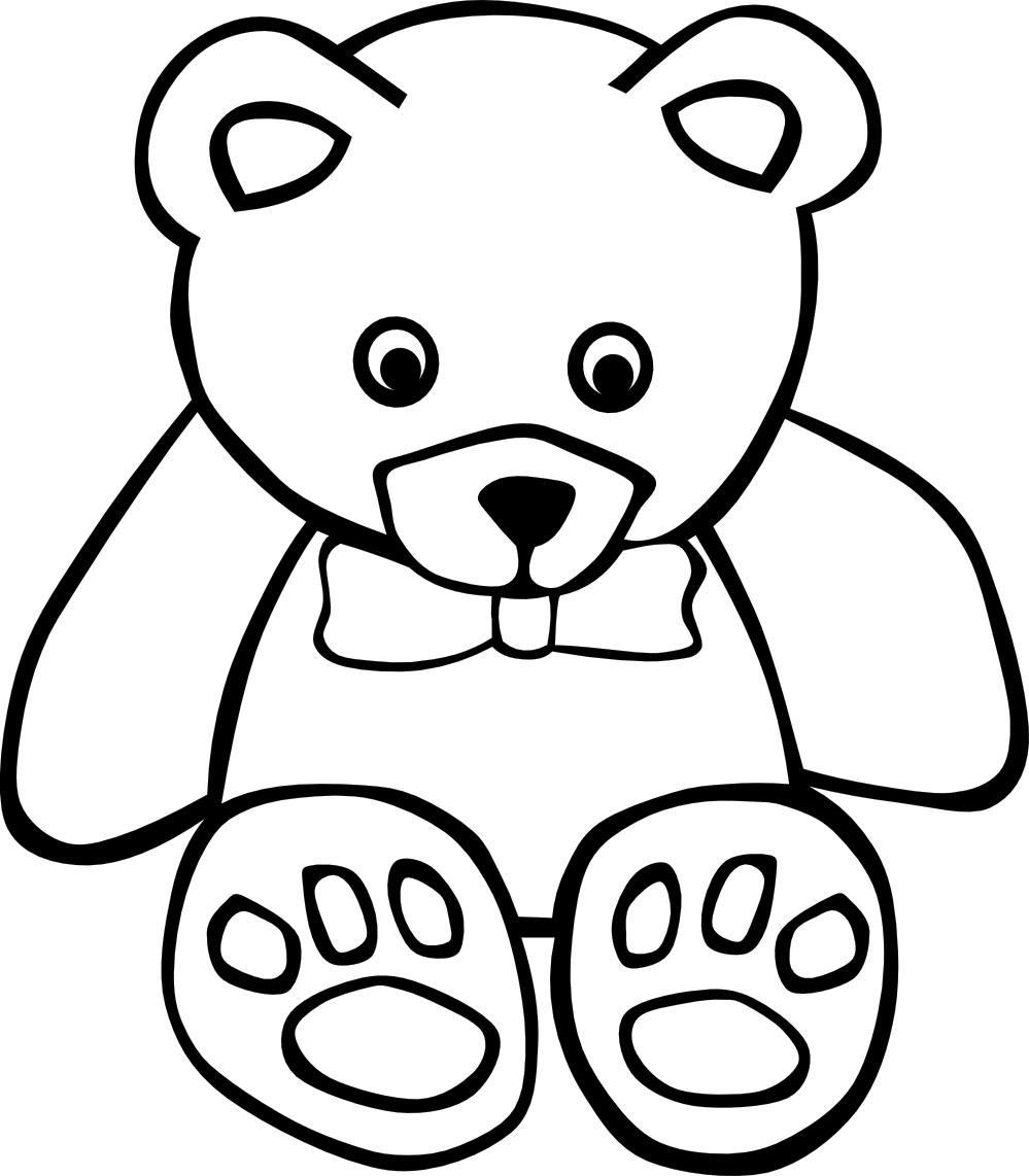 Simple Teddy Bear Drawing - ClipArt Best