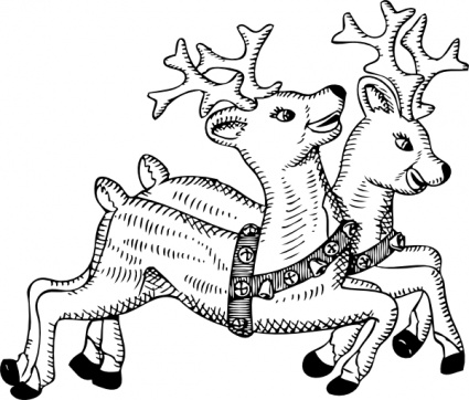 Reindeer clip art vector, free vectors