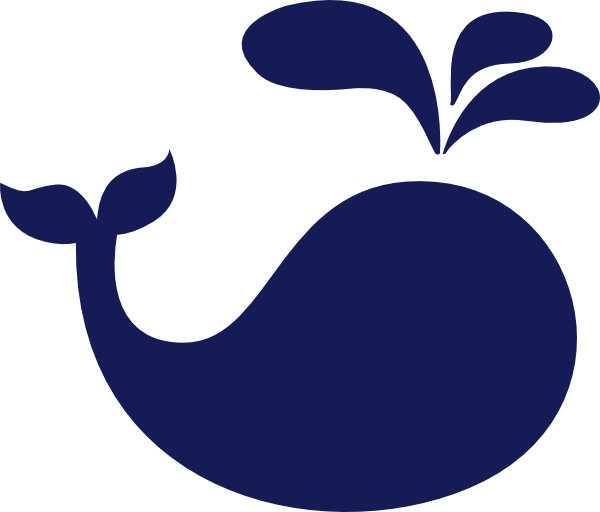 Cute whale clipart vecot