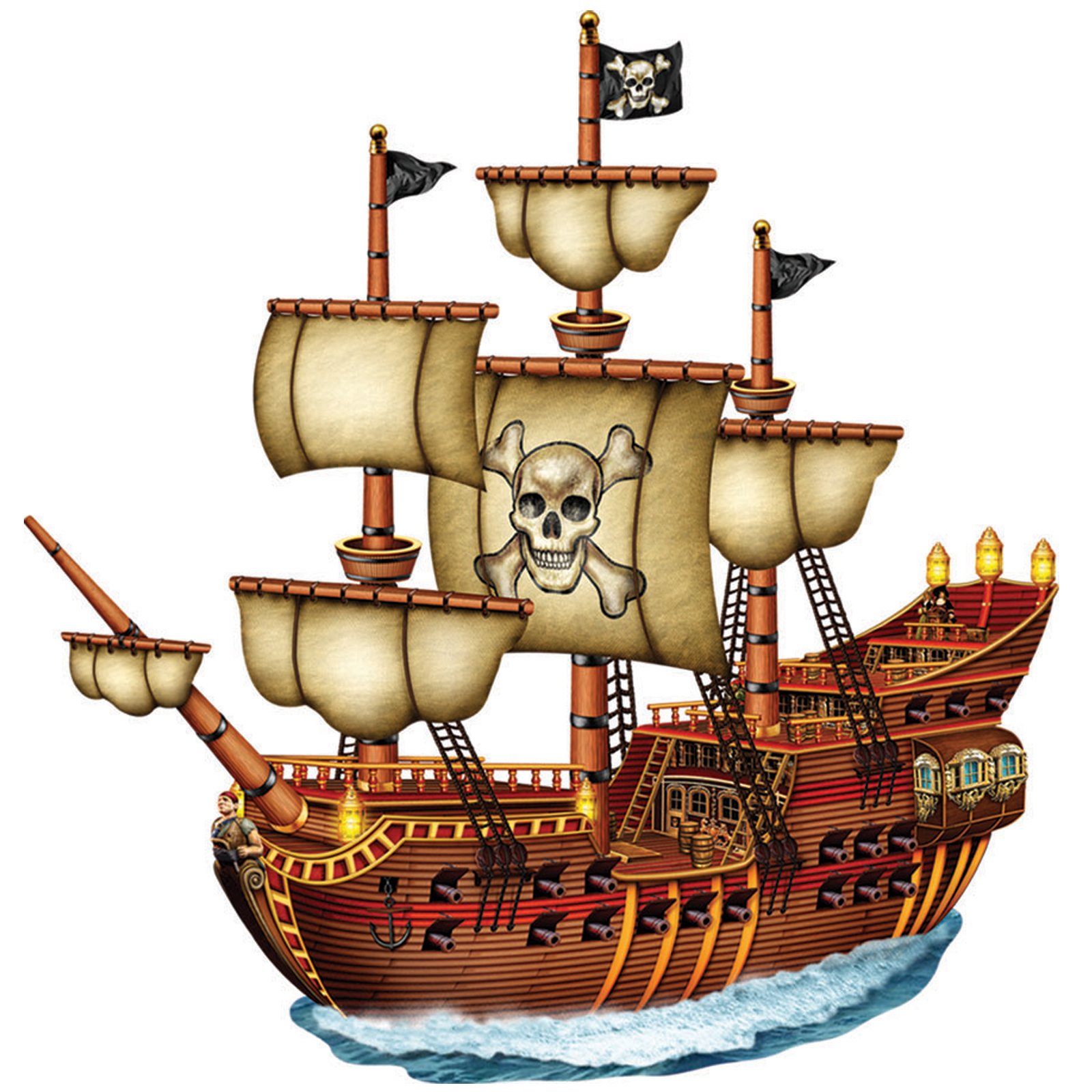Pirate ship image of pirate clipart 2 pirates on ship clip art ...