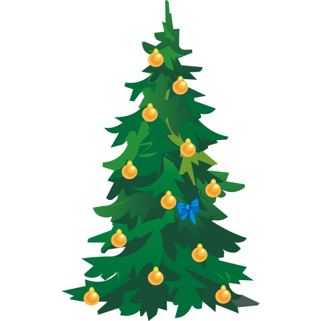Christmas tree clip art free vector