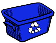 Blue bin clipart