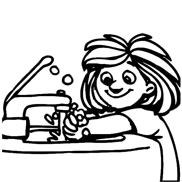 Easy to Make Washing Your Hand Coloring Pages Washing Your Hand ...
