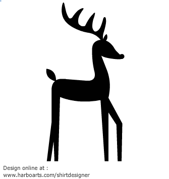 Download : Cute reindeer silhouette - Vector Graphic