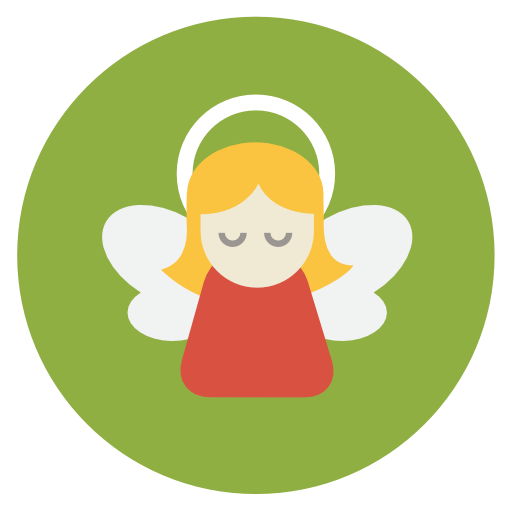 Angel Icon | Flat Christmas Circle Iconset | fps