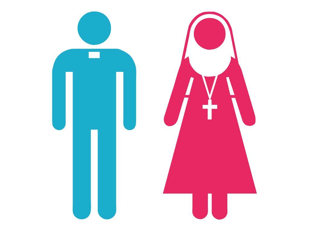 Priest And Nun Icons Vector Art & Graphics | freevector.com