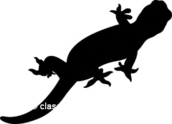 Silhouettes : gecko-silhouette-0609-7 : Classroom Clipart