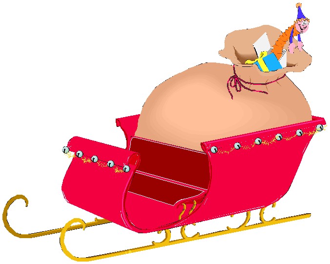 Santa Sleighs Clip Art