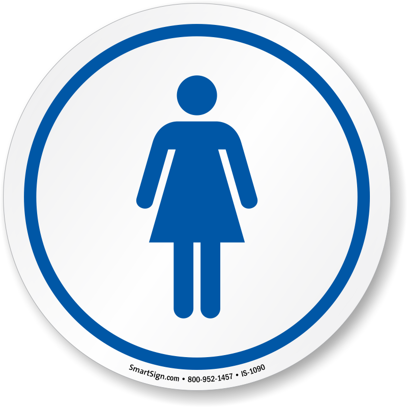 Women's Restroom Symbol Sign, SKU: IS-1090 - MySafetySign.com