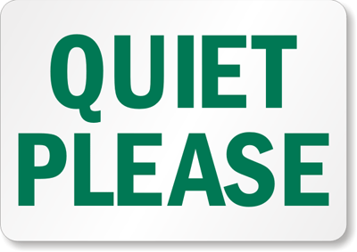 Clipart quiet please