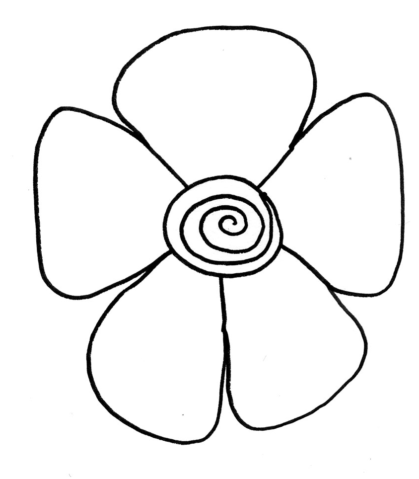 Easy Drawing Flowers - Drawing And Sketches