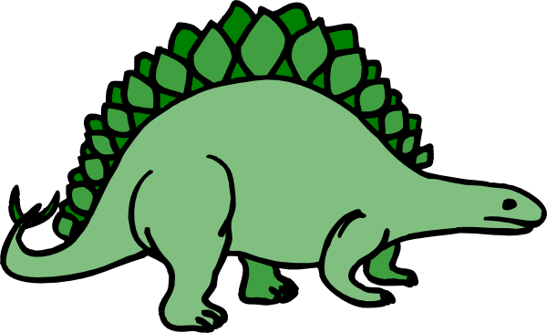 Simple Stegosaurus Art Clip Art - vector clip art ...